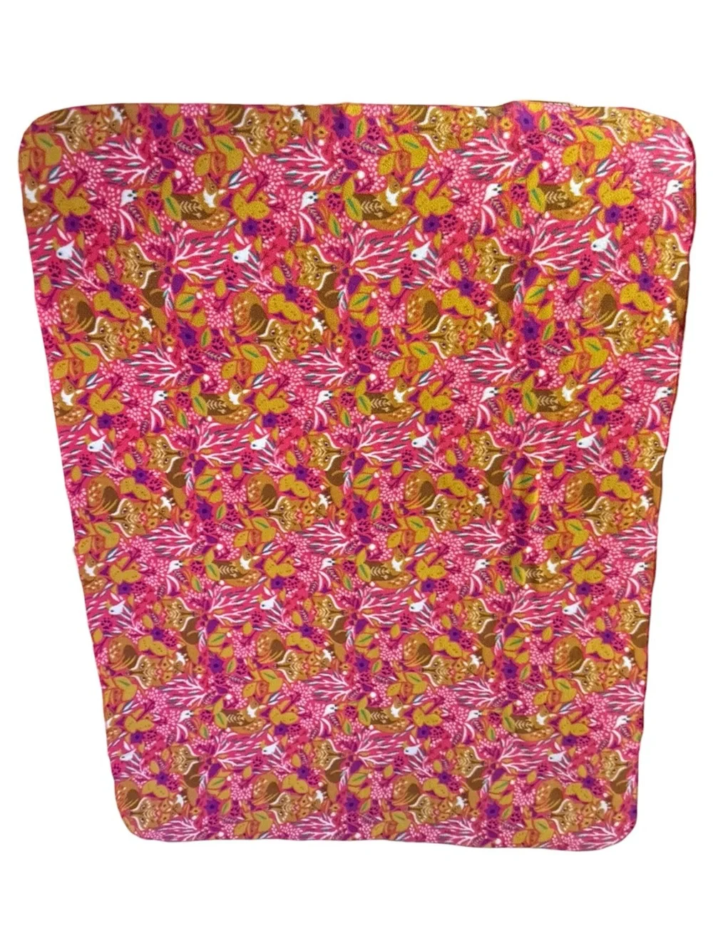 Patagonia Synchilla Pink Fox & Floral Fleece Blanket